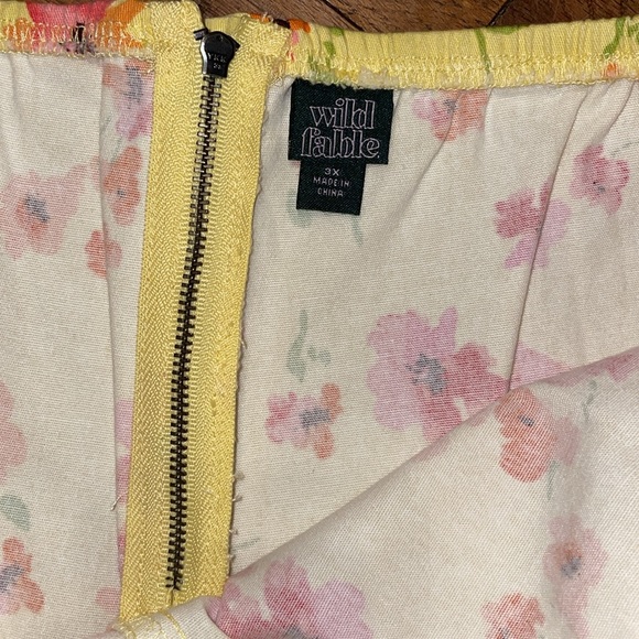 •WILD FABLE•NWT YELLOW FLORAL SKORT SIZE 3X - Picture 9 of 11